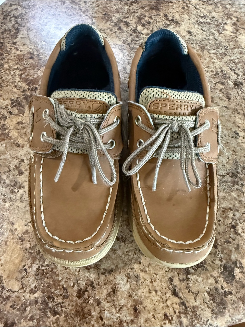 Sperry Kids Tan Boat Shoes - Classic Leather